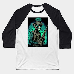 Lemur Soldier Baseball T-Shirt